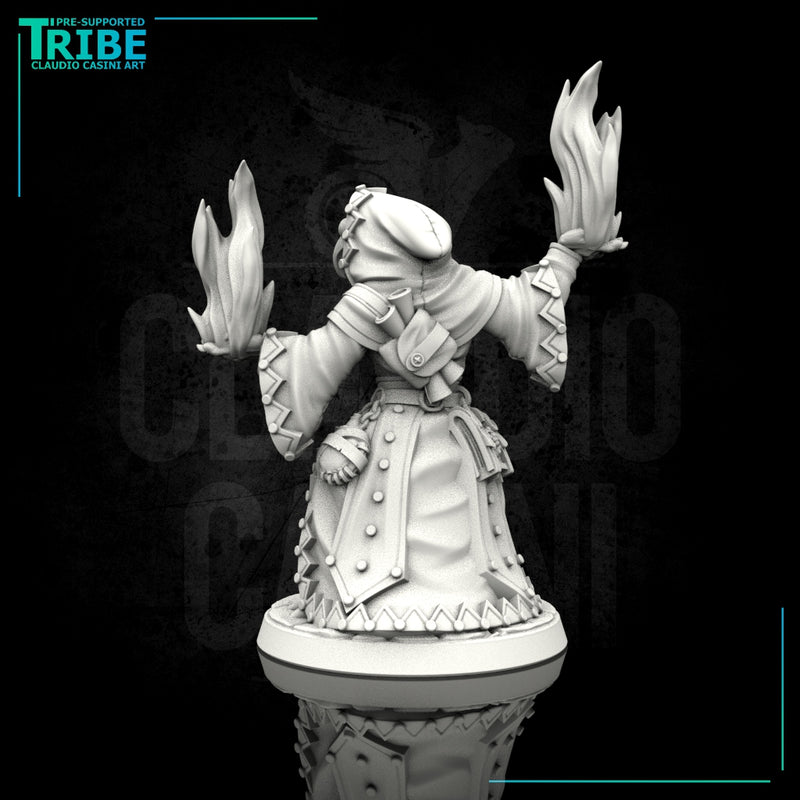 (0077) Male featherfolk birdman wizard with flame spell - Only-Games