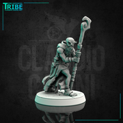 (0084) Male human tiefling firbolg half-orc elf old wizard with magic staff - Only-Games