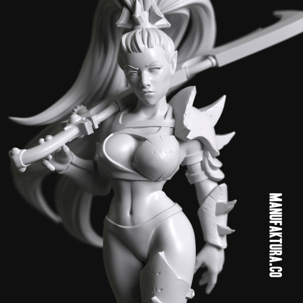 Dom Series 02a - Sexy Shadow Elf Warrior Witch with Sword - Only-Games