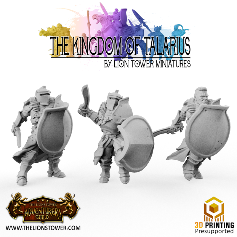 Kingsguard Shield Guard (12 x 32mm scale minis) - Only-Games