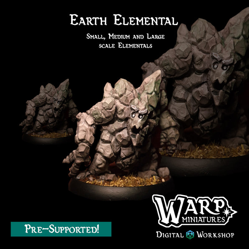 Earth Elemental - Small, Medium and Large - Only-Games