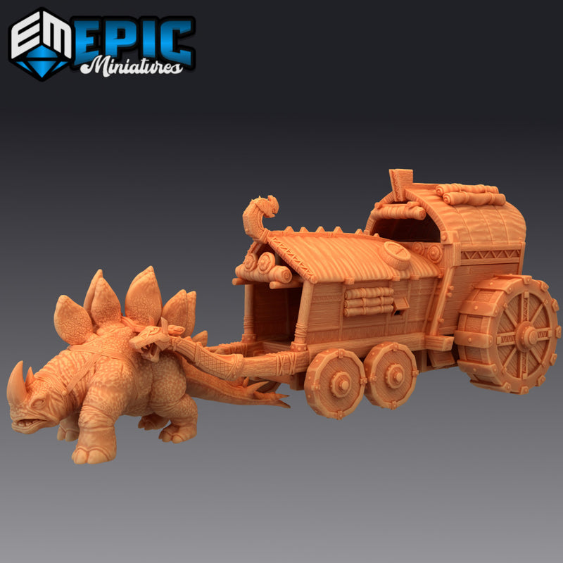 War Wagon & Thunder Dinosaur / Orc Heavy Transporter - Only-Games