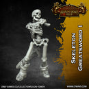 Skeleton Horde with Greatswords (5 x 32mm models) - Only-Games