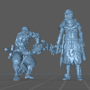 (0002) Male human monk with sword and hadoken - Only-Games