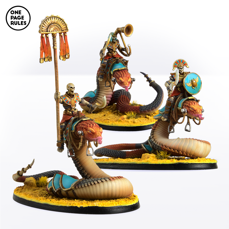 Mummified Snake Riders Command (3 Models) - Only-Games