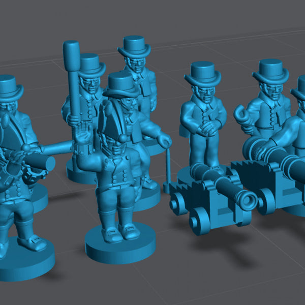 6mm Royal Navy Gun Crew (Supportless) - Only-Games