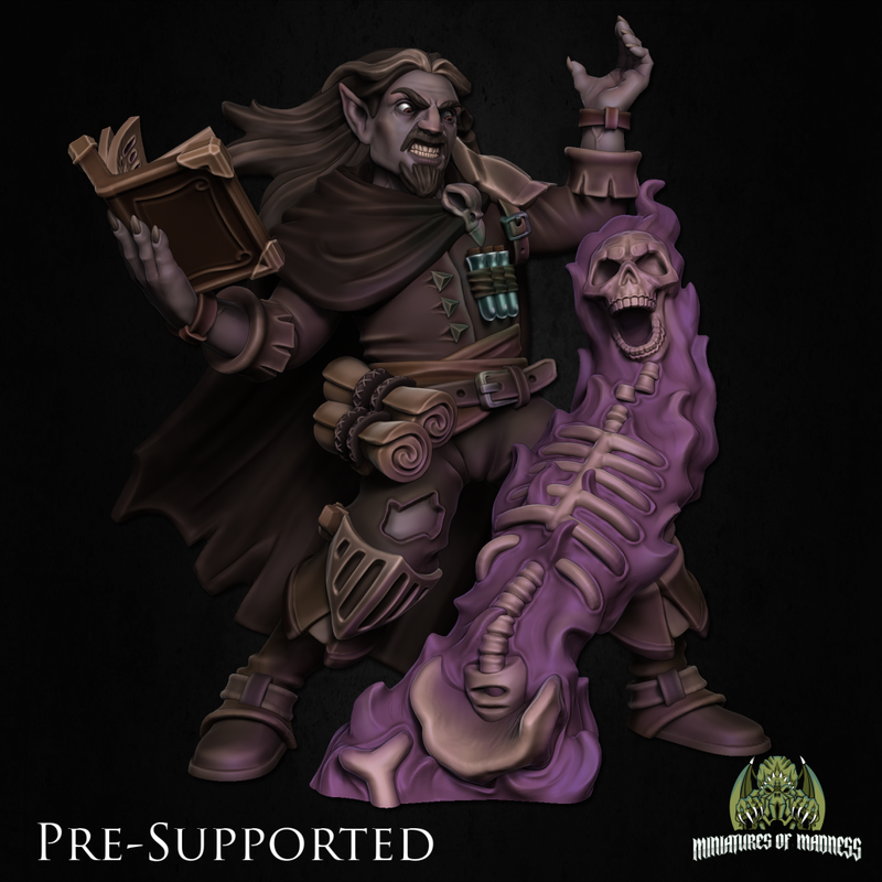 Libor Elf Warlock Necromancer [PRE-COLORED] 32mm Scale - Only-Games