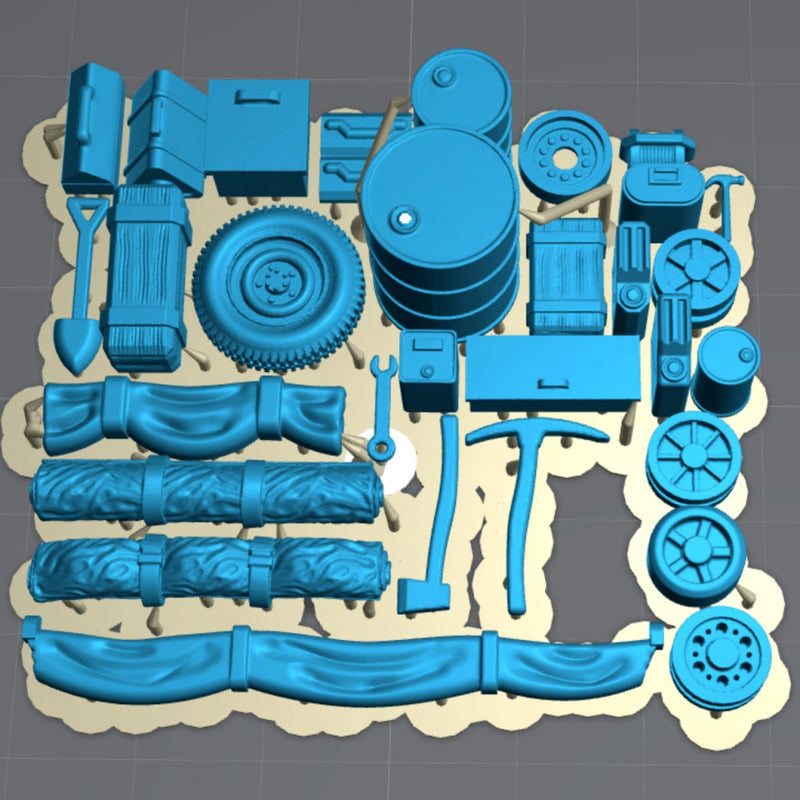Vehicles equipment & stowage pack – 28mm - Only-Games