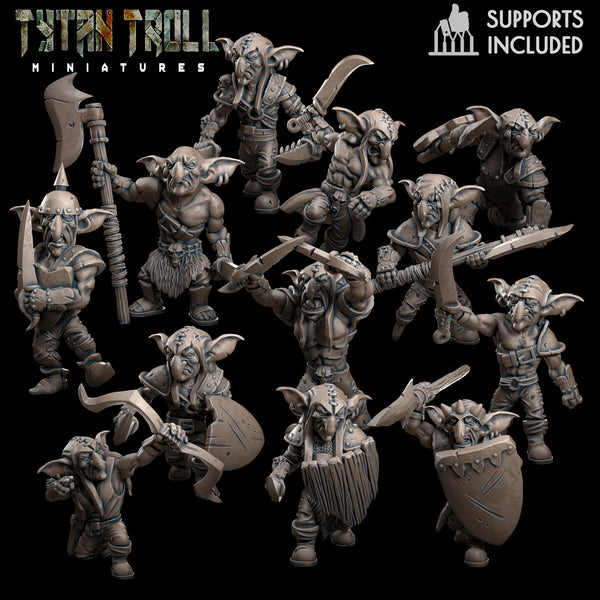 Goblin Raider Bundle - TytanTroll Miniatures - DnD - Fantasy - Only-Games