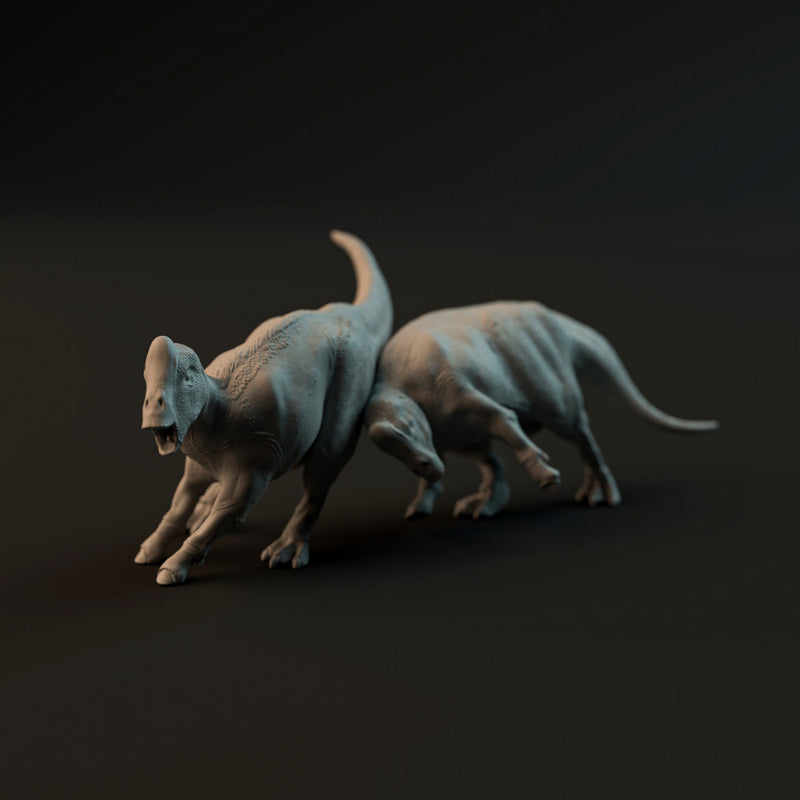 Charonosaurus juvenile fight 1-35 scale dinosaur - Only-Games