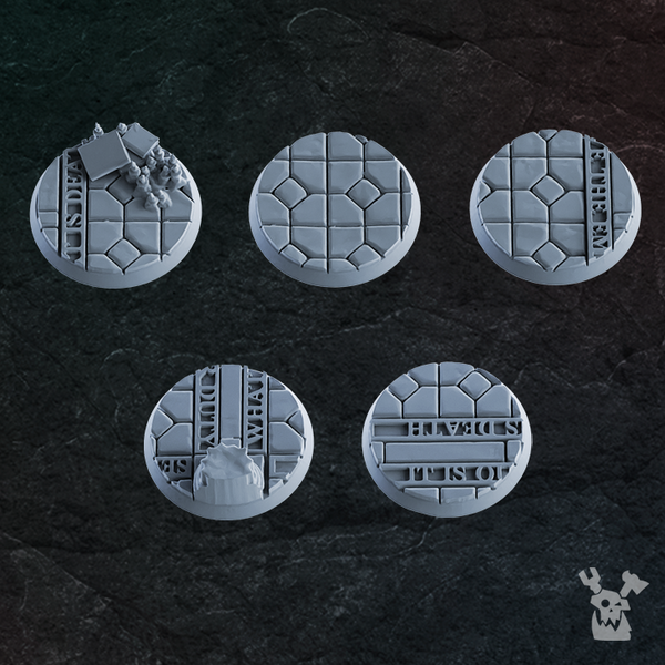 Religious Temple 32mm Bases Set x5 #1 - Only-Games