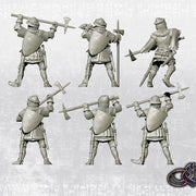 Men at arms with polearms - 28mm (Historic Scale) - Only-Games
