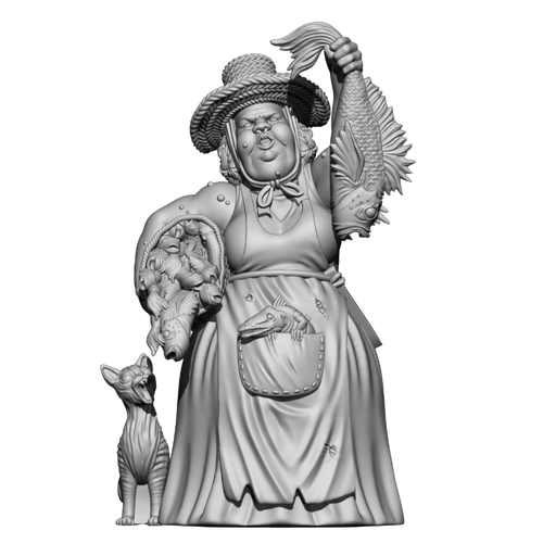 AX007 - Fish Monger Lady - Only-Games