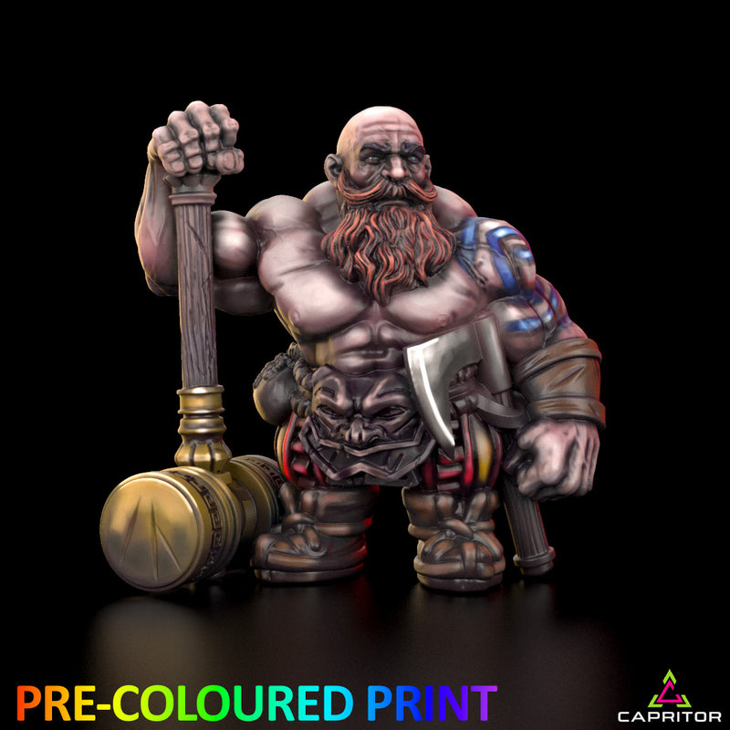 "Dwarf Champion" Pre-Coloured 28mm Scale - Only-Games