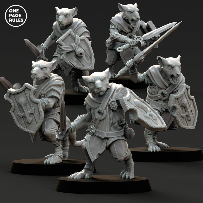 Ratmen Swprd Warriors (5 Models) - Only-Games