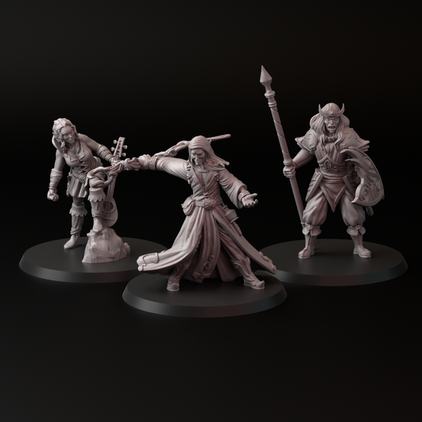 Elven adventurers (3 model) - Only-Games