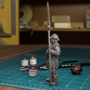 City Guard Spearman 03 - Frostgrave Pathfinder - Fantasy DND - TytanTroll Miniatures - Only-Games