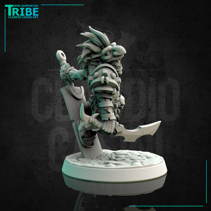 (0135) Male goblin berserker barbarian with a big sword - Only-Games