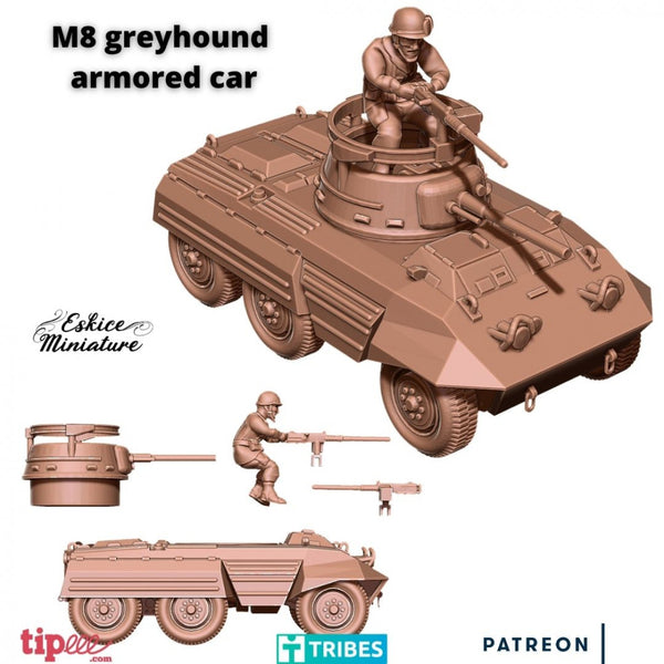 M8 Greyhound armored car - 28mm - Only-Games