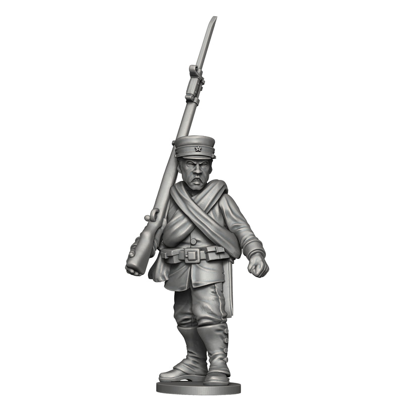 WW1 Japanese Rifle Squad - Puddle Bases - Only-Games