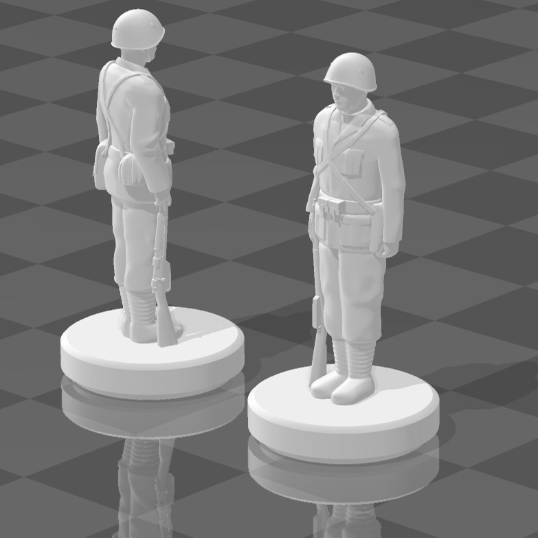 1/72 3D Printed Italian WWII Infantry armed with Carcano Model 1891/38 bolt-action rifle (x15). - Only-Games