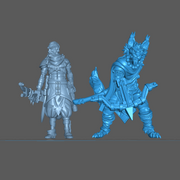 (0089) Male felinid ranger with katana and crossbow - Only-Games