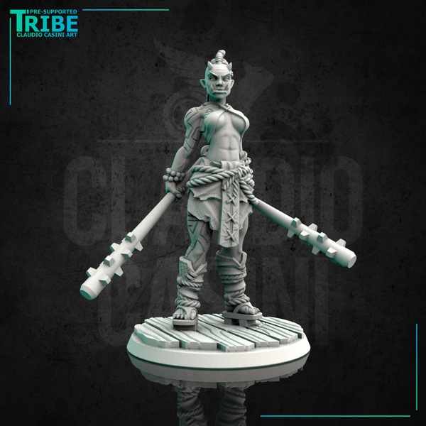(0098) Female oni with clubs - Only-Games
