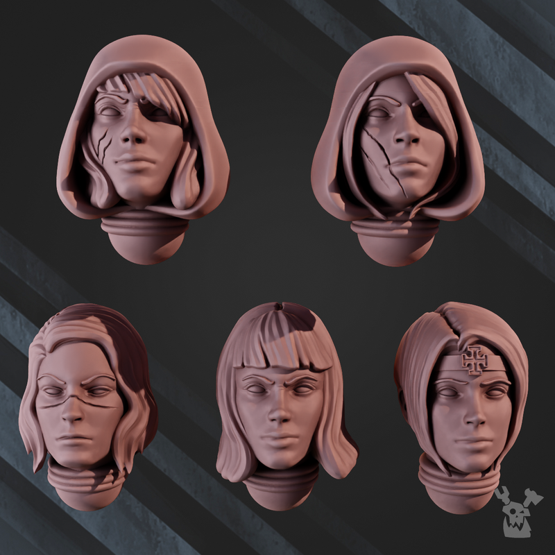 War Sisters Head Bits Great Martyrs Set x5 - Only-Games