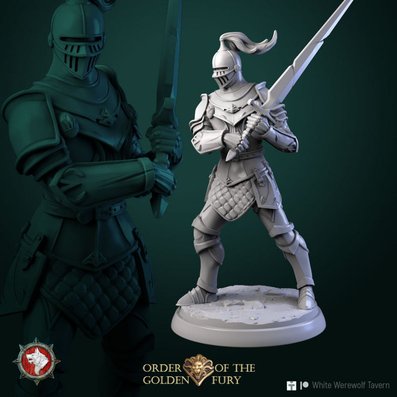 Knights 6 miniatures set 32mm pre-supported - Only-Games