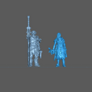 (0168) Male human elf firbolg tiefling half-orc barbarian monster hunter with a huge sword - Only-Games