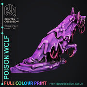 Poison Wolf - Elemental wolves - Pre-Coloured - 32mm Scale - Only-Games