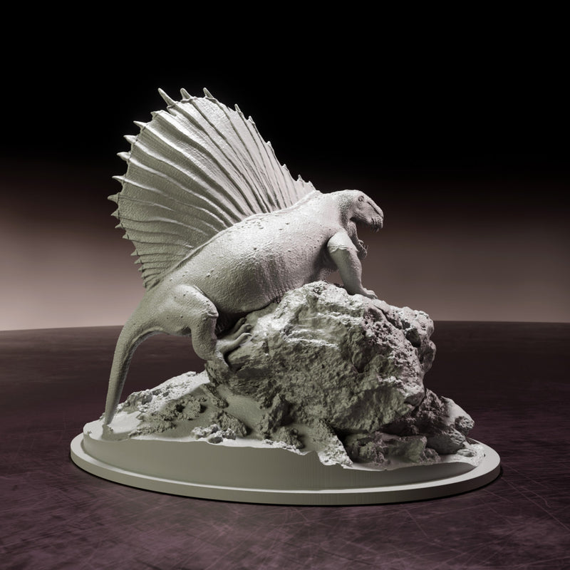 Dimetrodon on a rock prehistoric animal - Only-Games