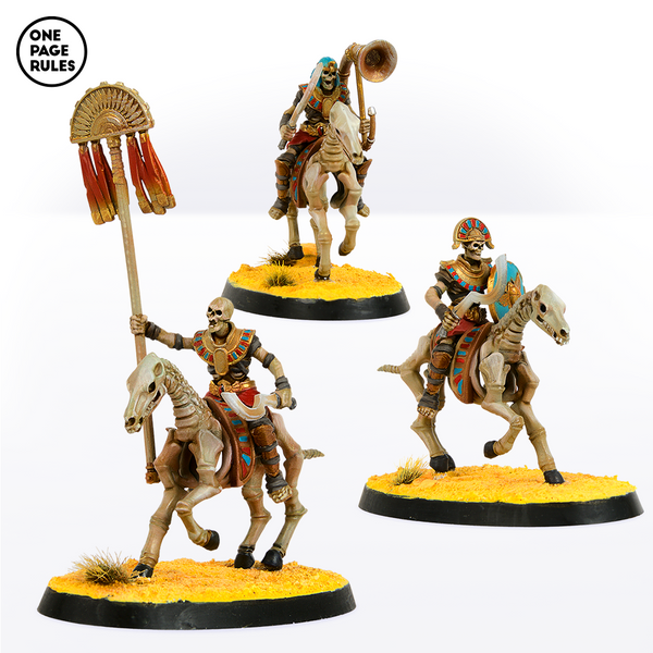 Mummified Skeleton Horsemen Command (3 Models) - Only-Games