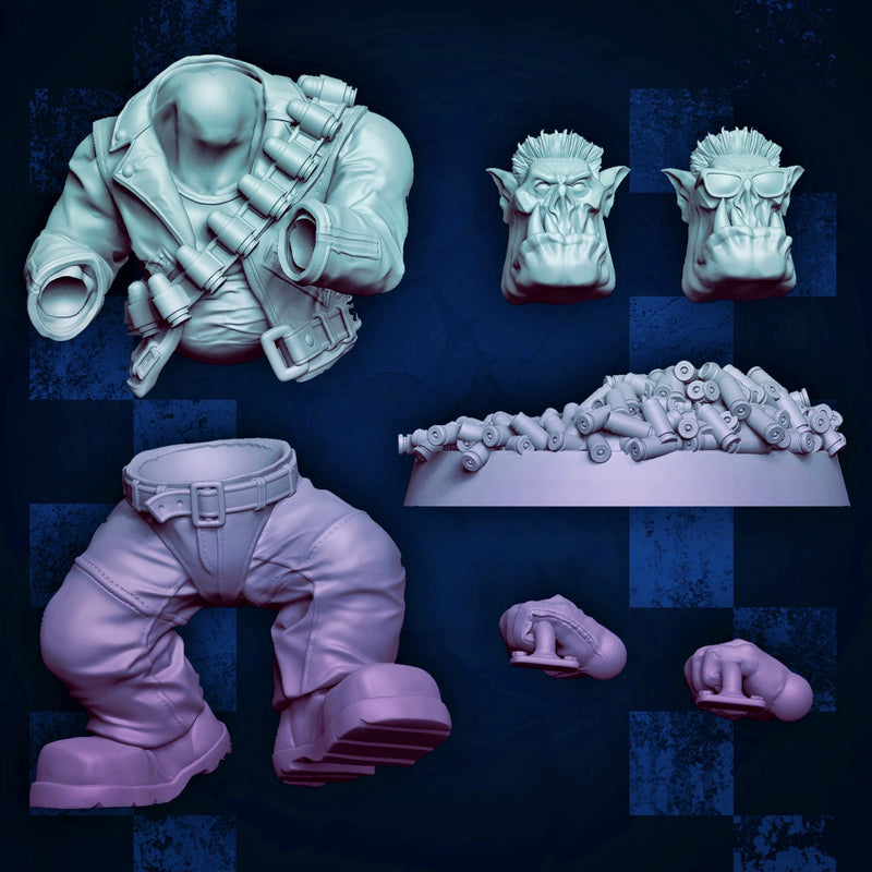 Modular Orc Minigunner Kit (Elite Size) - Only-Games