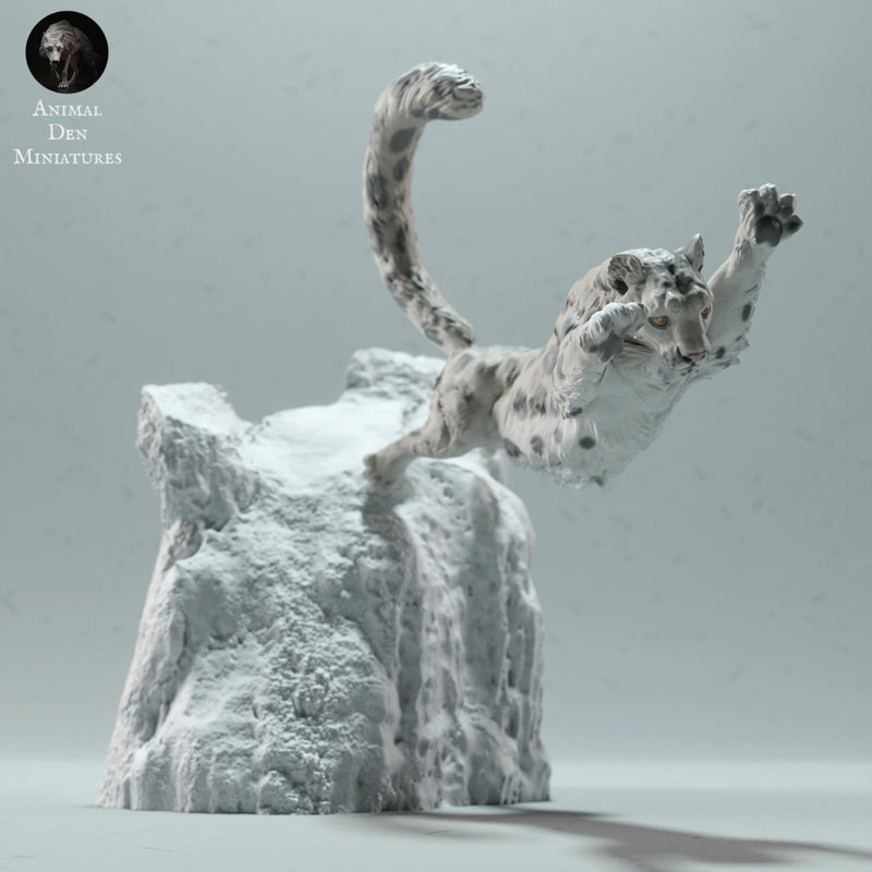 Snow Leopard Jump - Only-Games