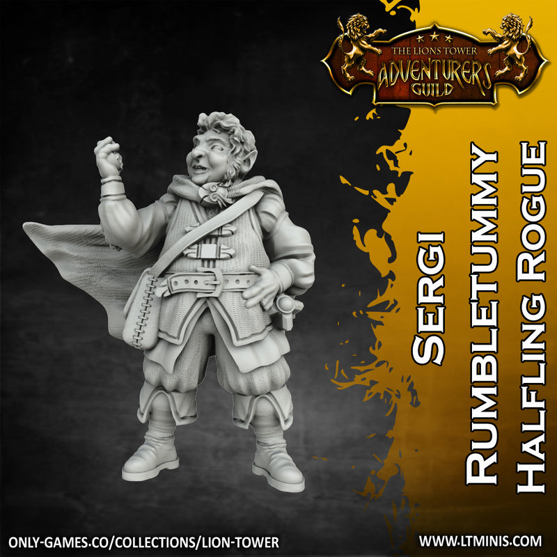 Heroes of the Dale - Sergi Rumbletummy - Halfling Rogue (32mm scale) - Only-Games