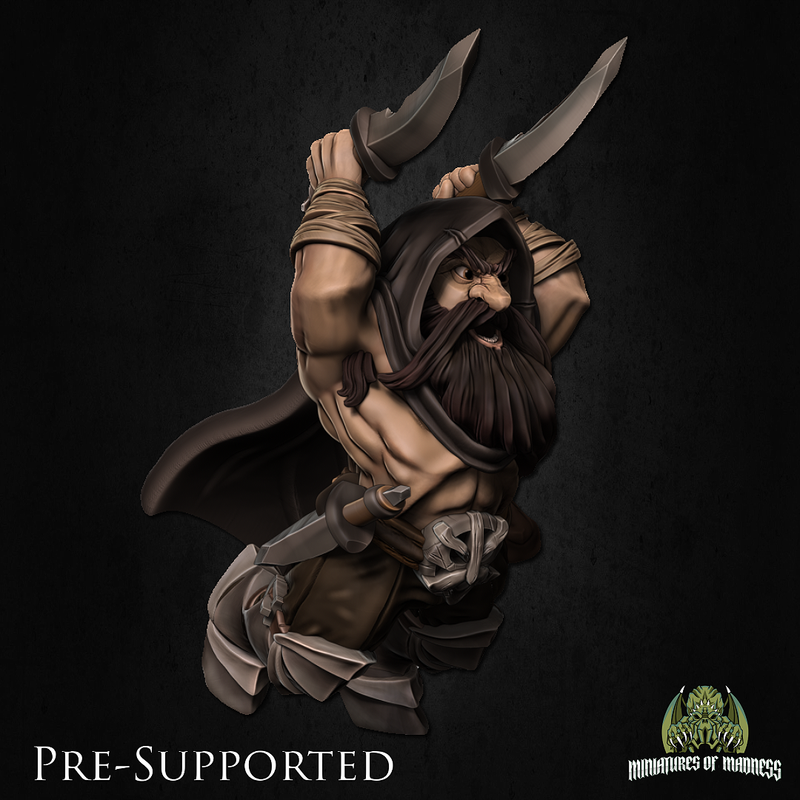 Kogan The Raider [PRE-COLORED] 32mm Scale Dwarf Rogue Assassin - Only-Games