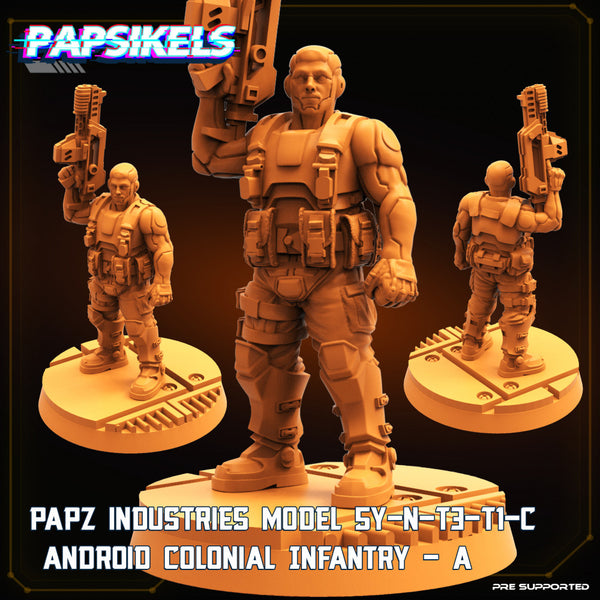 PAPZ INDUSTRIES MODEL SY-N-T3-T1-C ANDROID COLONIAL INFANTRY A - Only-Games