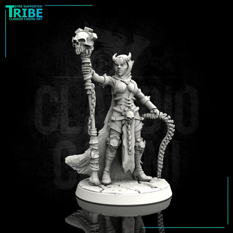 (0026) Female undead human elf tiefling tamer sorceress with whisk - Only-Games