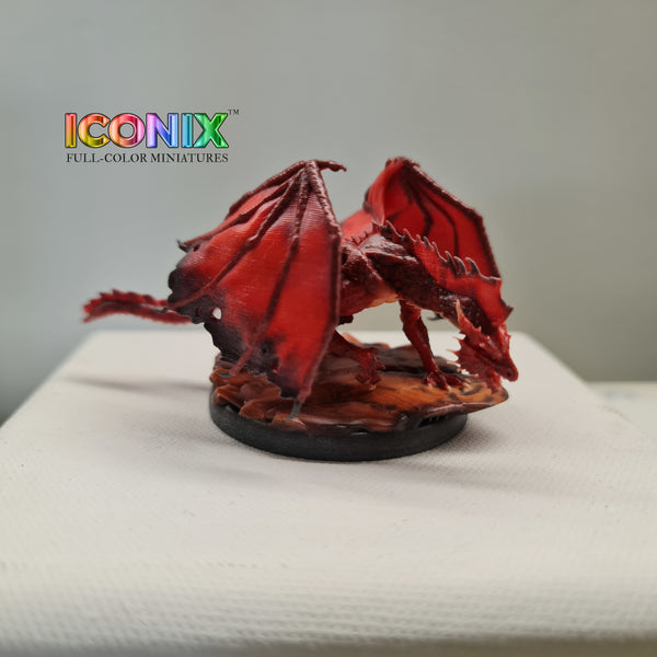 ICONIX™ Young Red Dragon - Full Color - compatible with D&D/Pathfinder! Lore-accurate and game-ready! - Only-Games