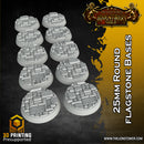 25mm Diameter Round Flagstone bases (pack of 10) - Only-Games