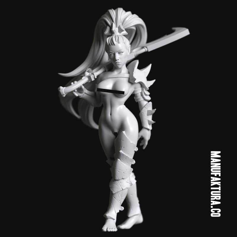 Dom Series 02c - Naked Sexy Shadow Elf Warrior Witch with Sword - Only-Games