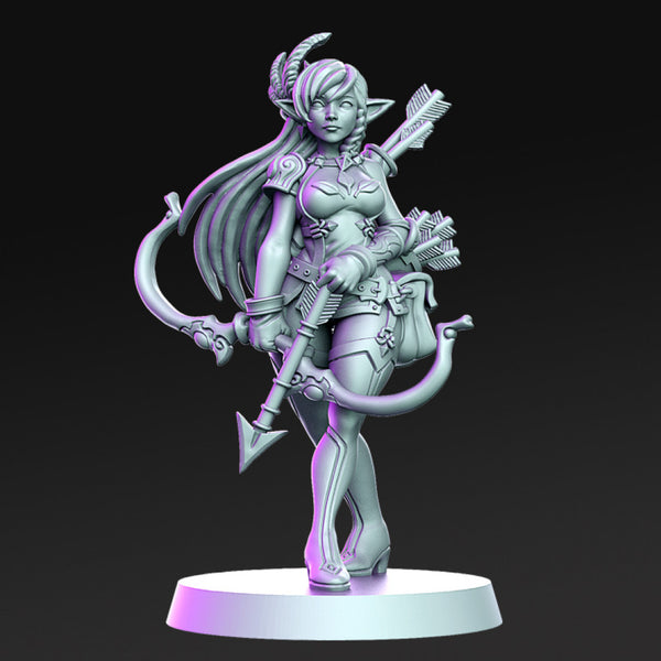 Elaina -  Female Elf Archer - 32mm - DnD - - Only-Games