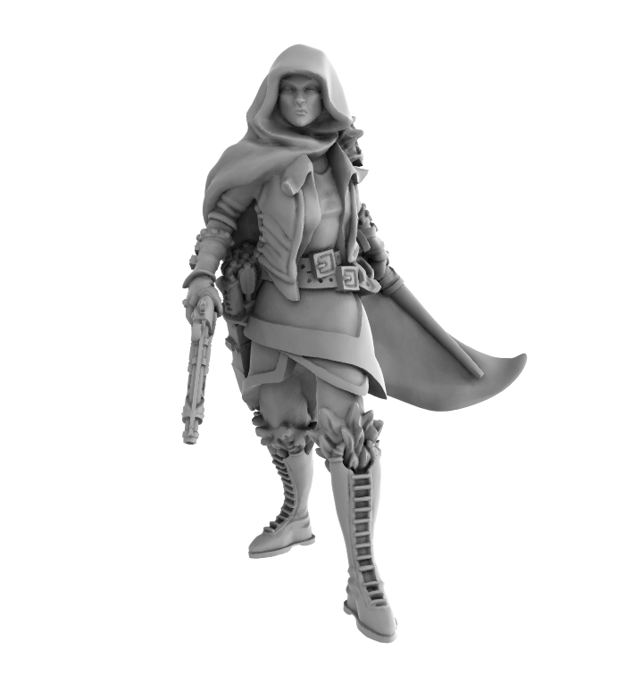 Female Ranger Bow Pistol Hood Up - Only-Games