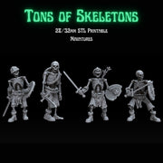 Tons of Skeletons: Equipped Skeletons with Sword - Only-Games