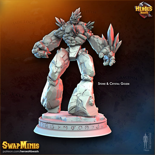 Stone and crystal Golem - Only-Games