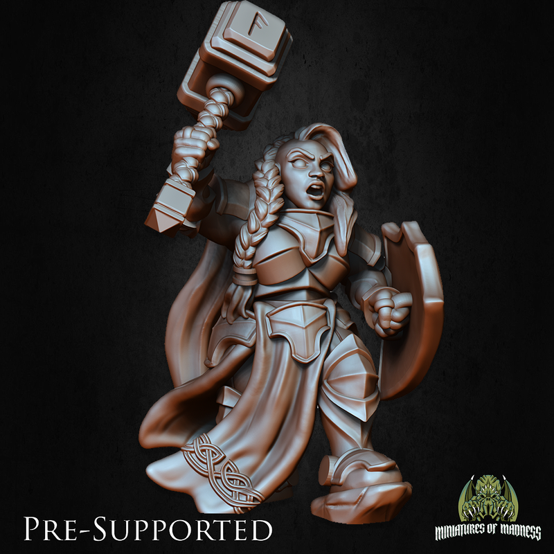 Bryna The Indomitable [32mm Scale] Female Dwarf Fighter - Only-Games