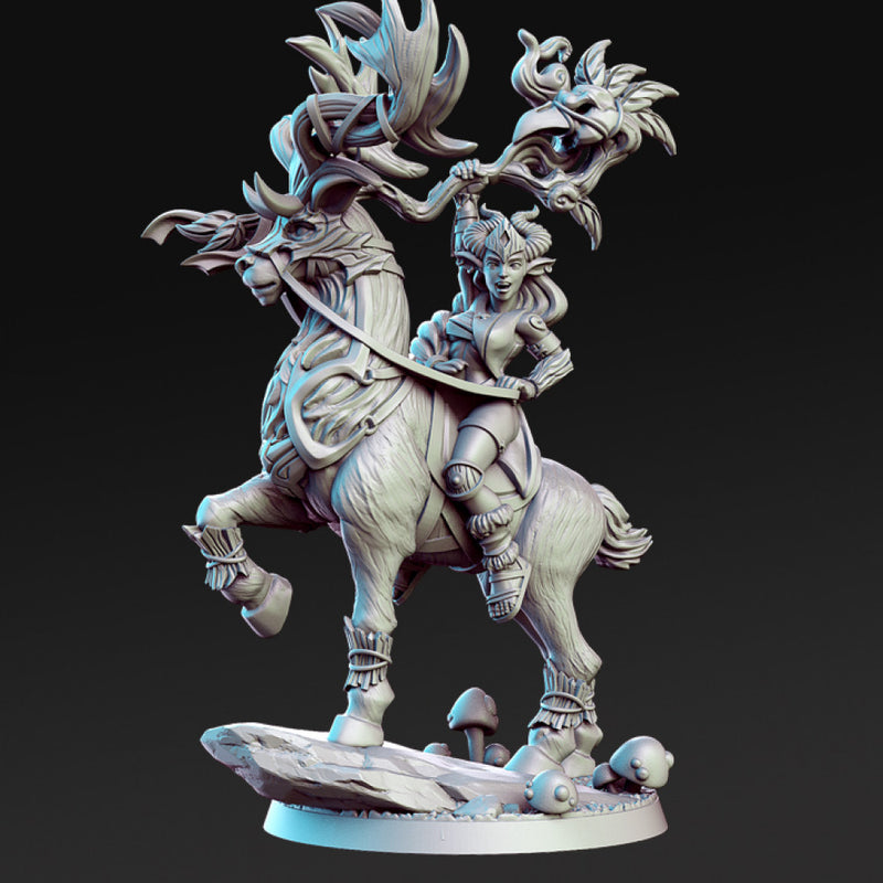 Bronwin - Forest Queen with Deer - 32mm - DnD - - Only-Games