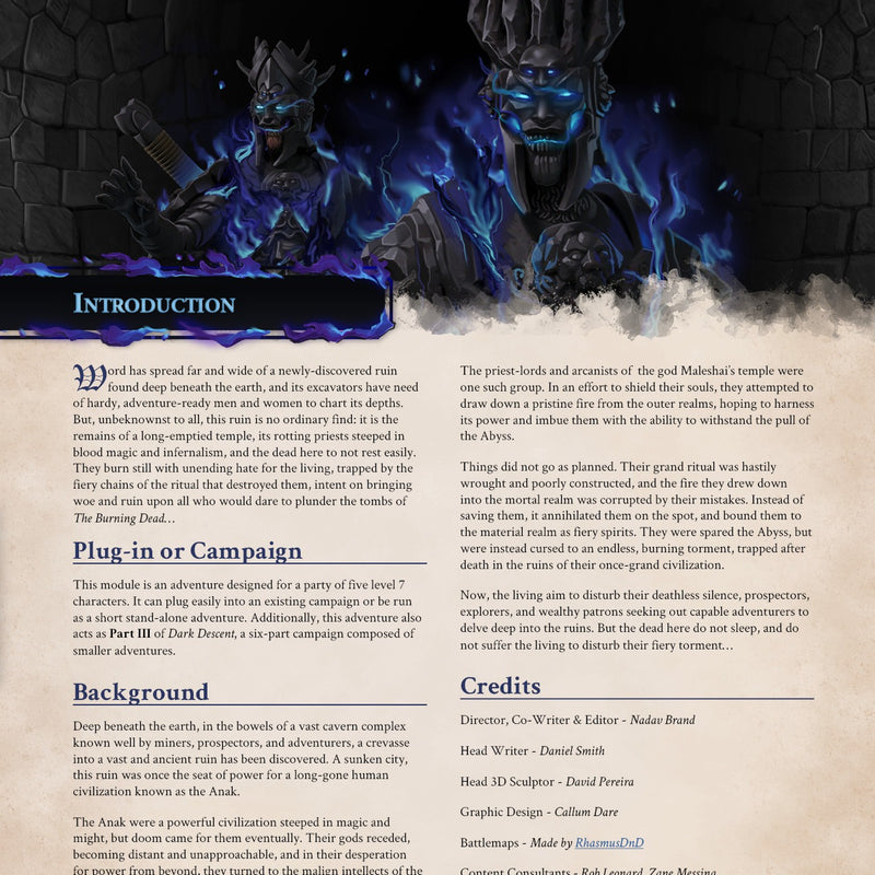 The Burning Dead - Physical 5e Adventure Booklet - Only-Games