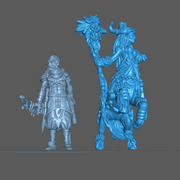 (0113) Female centaur wizard sorceror druid with spell - Only-Games